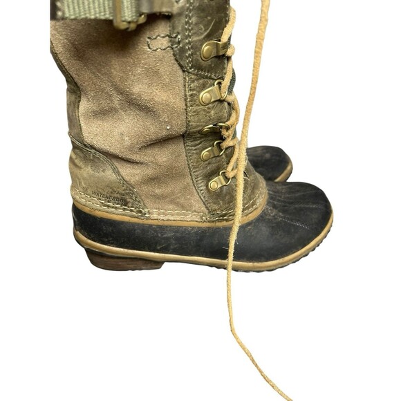 SOREL CONQUEST CARLY II DUCK Boots WOMEN'S 8.5Waterproof Suede Rain Winter Shoes - Picture 6 of 13